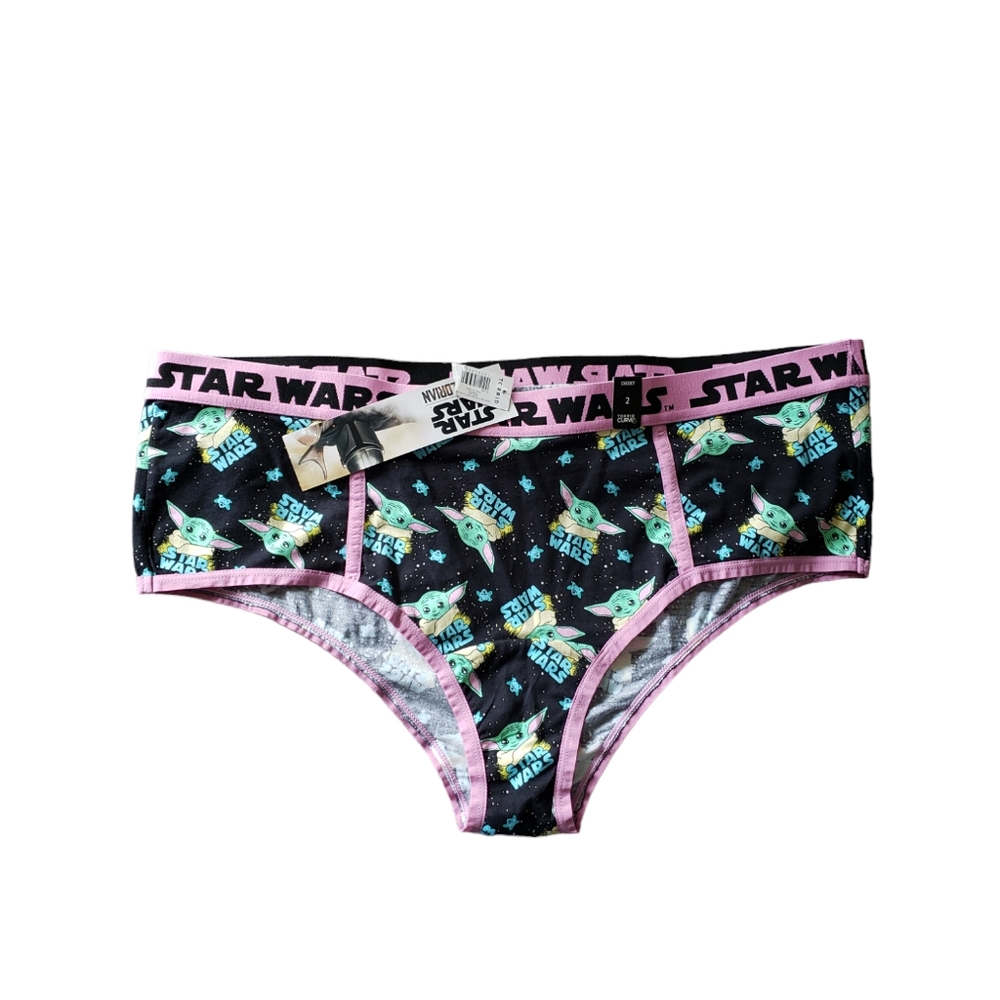 Torrid curve Star Wars Cheeky Panty Cotton Baby Yoda Black size 2 2x nwt